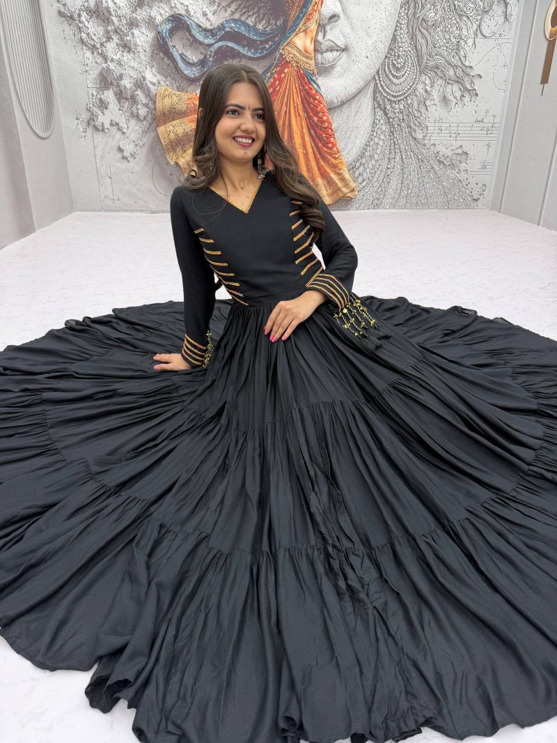 Pc 590 Pure Cotton Navratri Special Gown Collections